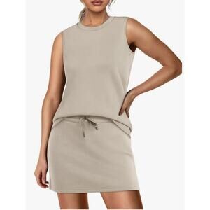 WIHOLL Skirt Skort 2 Pc Set Womens Size L‎ Casual Travel Lounge Sporty Tennis